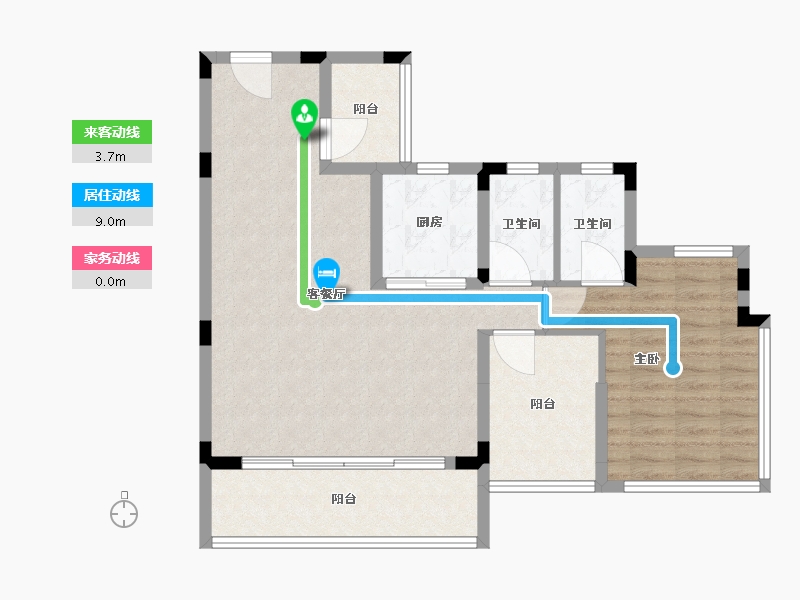 广东省-广州市-保利·和悦滨江-85.00-户型库-动静线