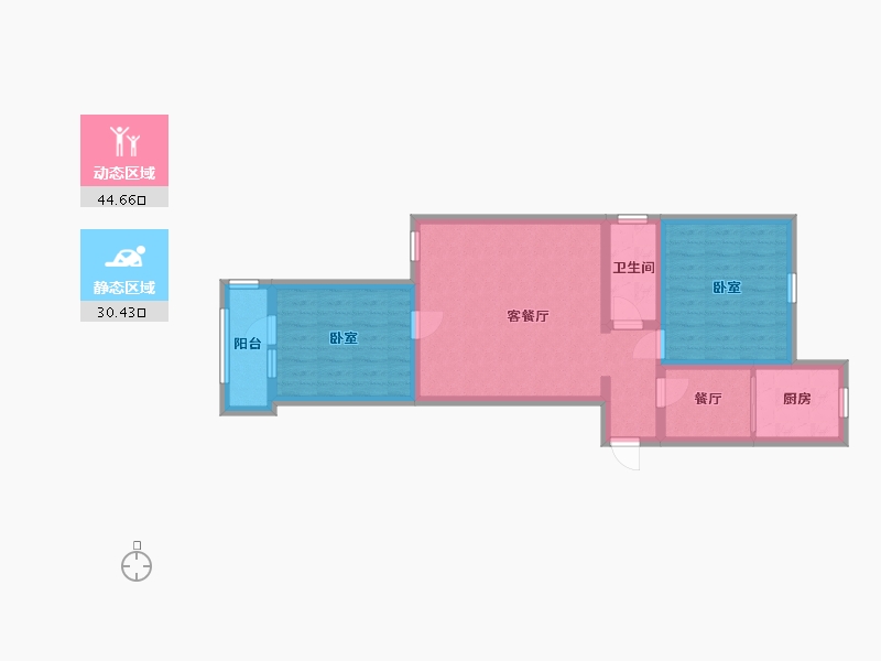 北京-北京市-小康家园-72.00-户型库-动静分区