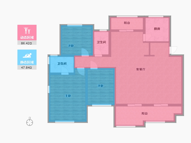 四川省-雅安市-公园一号-120.00-户型库-动静分区