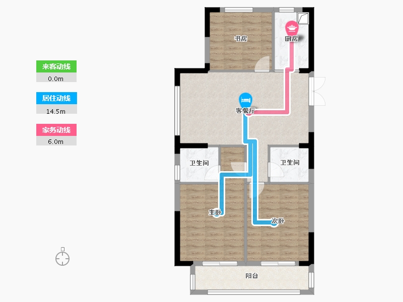 浙江省-温州市-霞庭湾-96.00-户型库-动静线