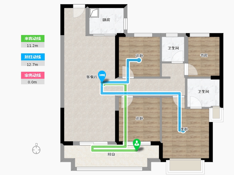 福建省-莆田市-滨海南城府-95.95-户型库-动静线