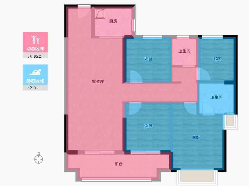 福建省-莆田市-滨海南城府-95.95-户型库-动静分区