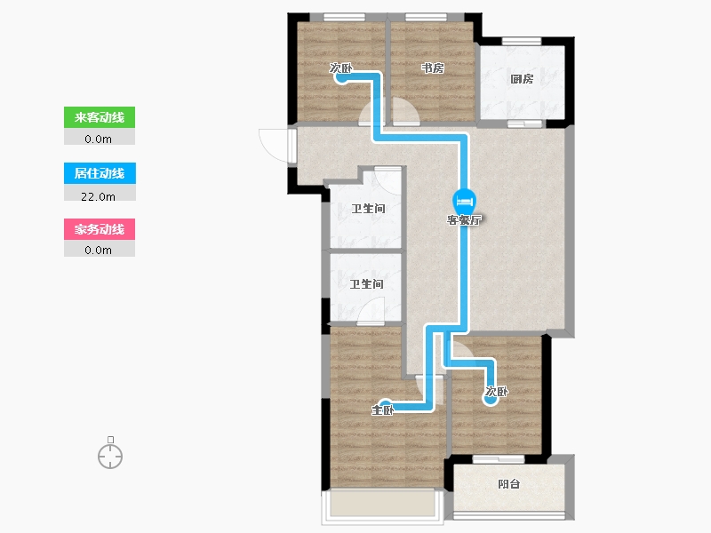 浙江省-杭州市-欣翠里-89.45-户型库-动静线