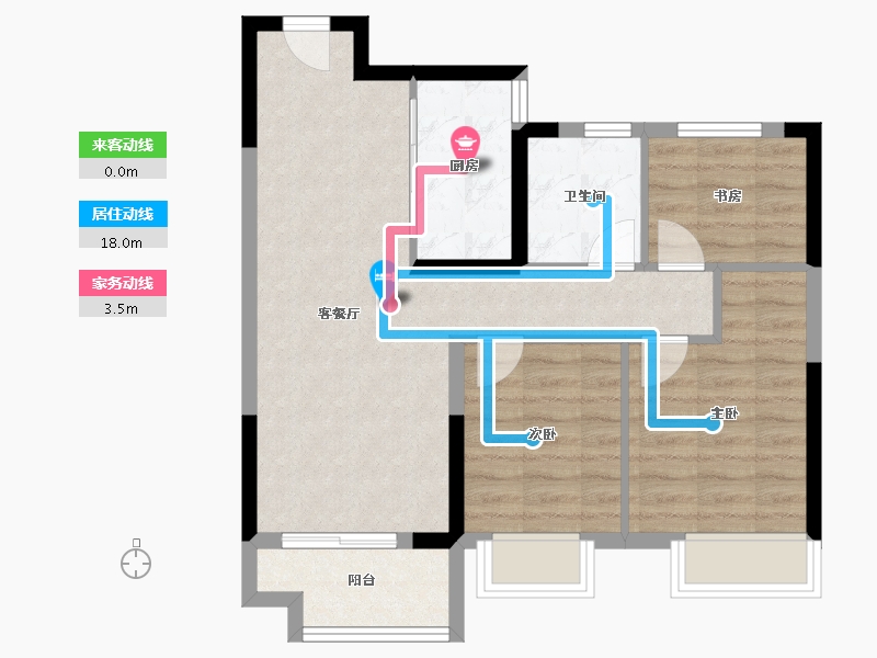 湖北省-武汉市-伟鹏硅谷小镇-67.71-户型库-动静线