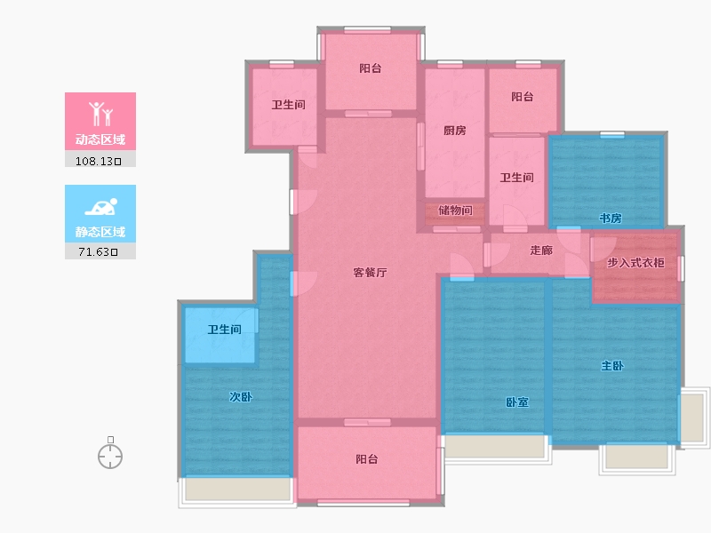 山东省-济宁市-仁诚雅居-161.21-户型库-动静分区