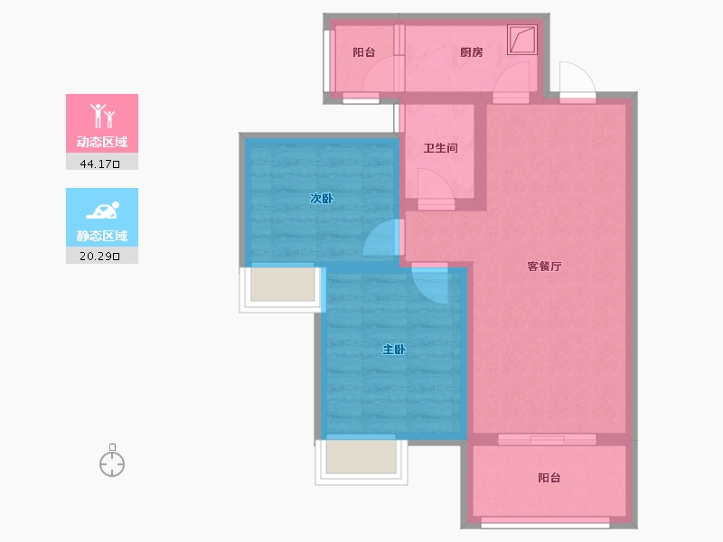 四川省-成都市-红豆云景-56.00-户型库-动静分区