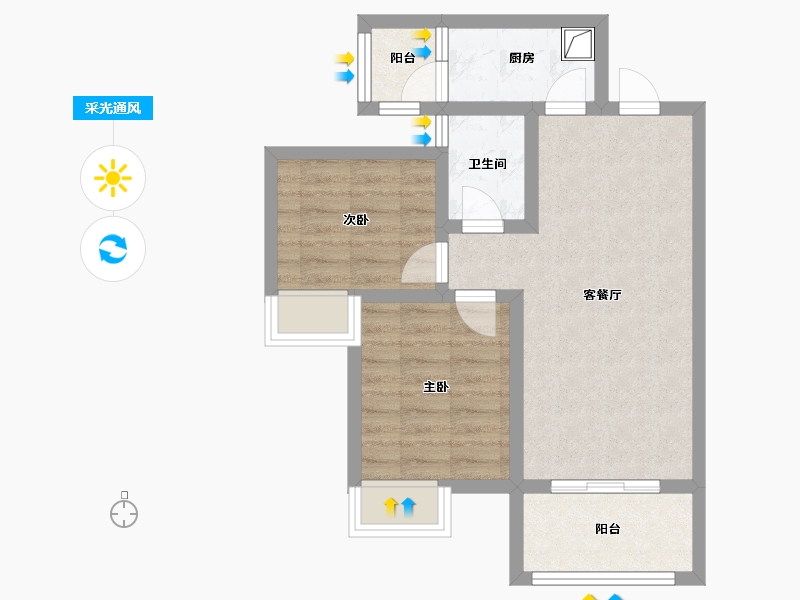 四川省-成都市-红豆云景-56.00-户型库-采光通风