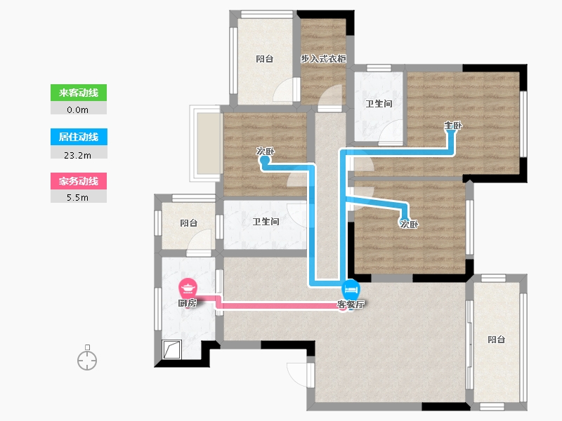 贵州省-毕节市-阳光海岸-102.44-户型库-动静线