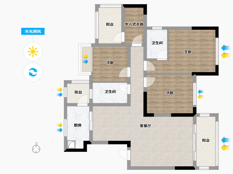 贵州省-毕节市-阳光海岸-102.44-户型库-采光通风