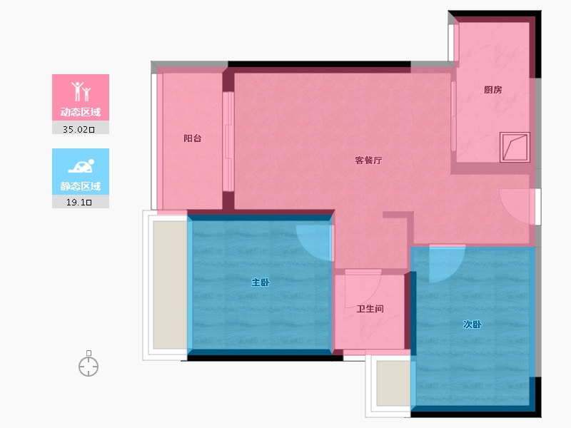 广东省-深圳市-同乐馨苑-51.46-户型库-动静分区