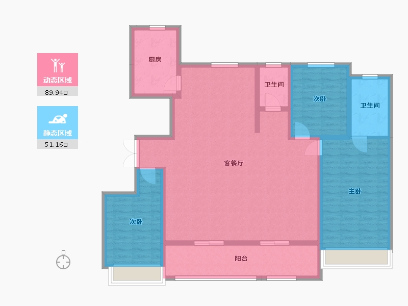 山东省-潍坊市-恒信城市之光-133.00-户型库-动静分区