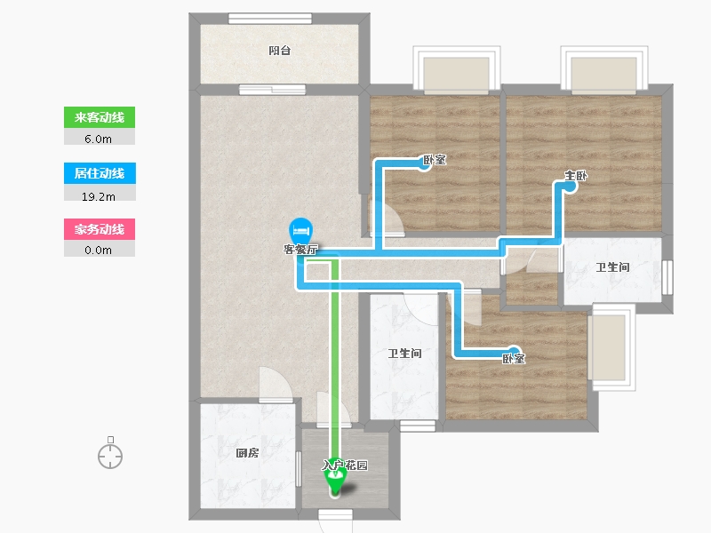 广东省-广州市-凤瑞雅苑-80.00-户型库-动静线