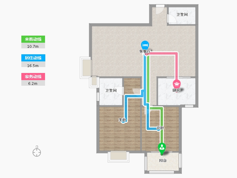 陕西省-西安市-鑫龙天然居-二期-93.60-户型库-动静线