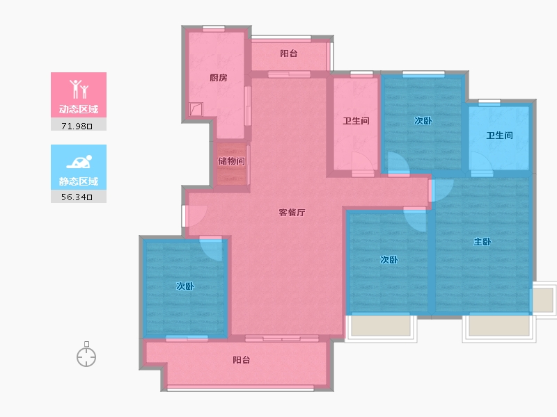 河南省-漯河市-建业森林半岛3期-113.09-户型库-动静分区