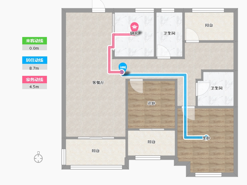 江苏省-苏州市-观湖壹号-84.00-户型库-动静线