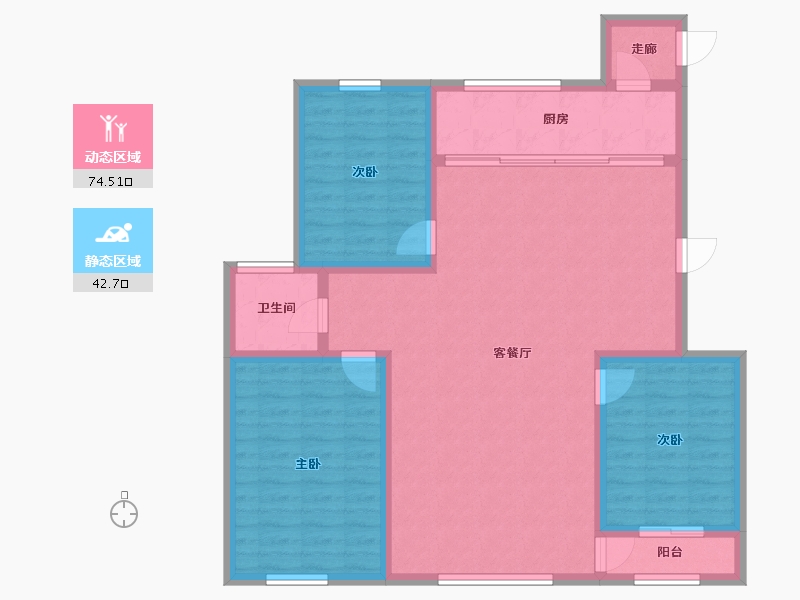 山东省-淄博市-积家玺苑-106.40-户型库-动静分区