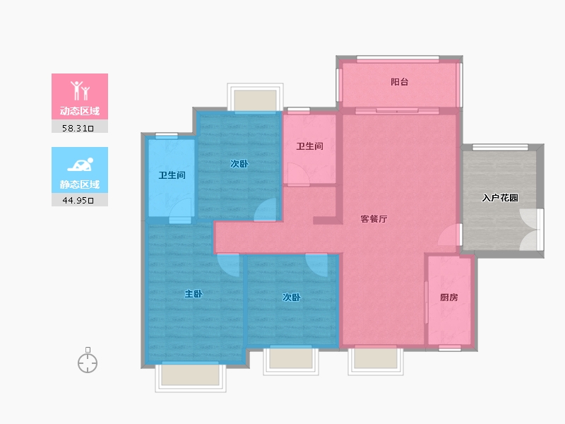 贵州省-六盘水市-太古城-101.60-户型库-动静分区