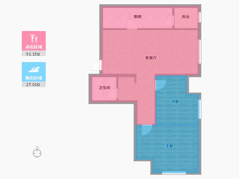 北京-北京市-北投疃里-77.14-户型库-动静分区