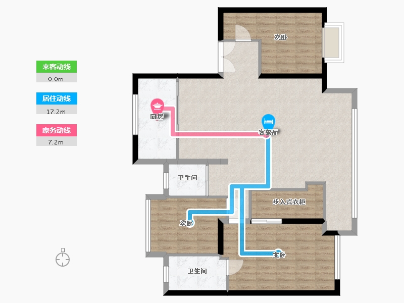 浙江省-宁波市-宝龙雅戈尔江汇城-99.00-户型库-动静线