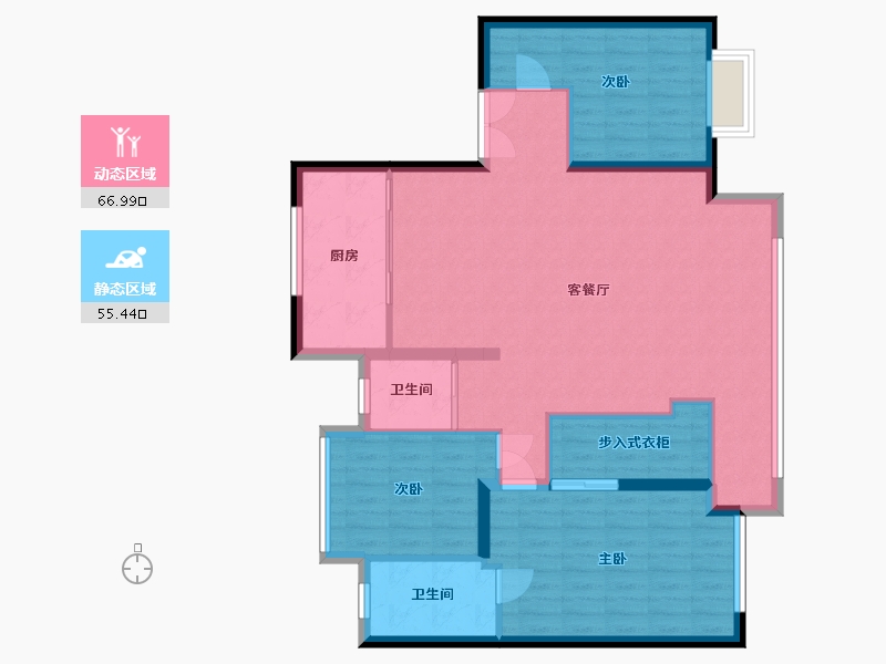 浙江省-宁波市-宝龙雅戈尔江汇城-99.00-户型库-动静分区