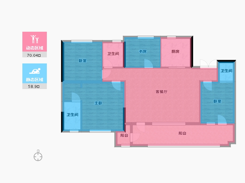 河北省-保定市-上河天著二期2号楼2单元501号-115.00-户型库-动静分区