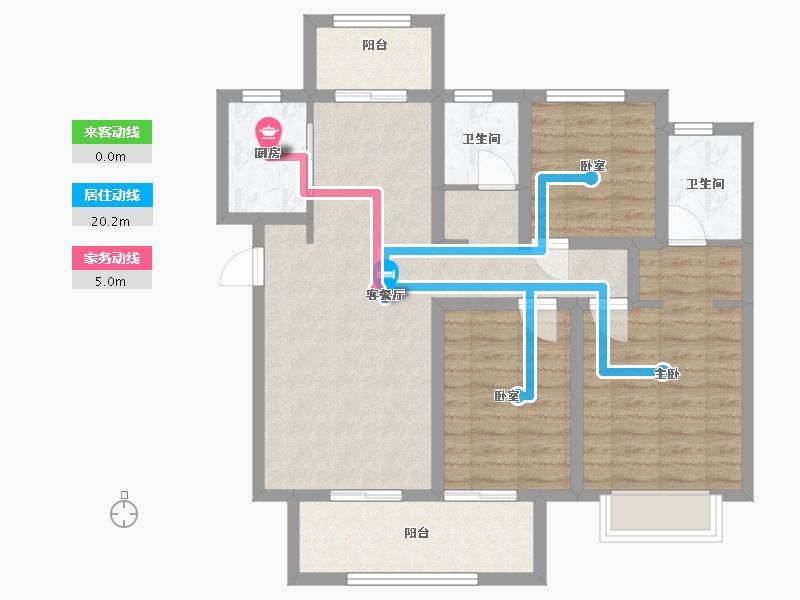 河南省-郑州市-中海如园-95.30-户型库-动静线