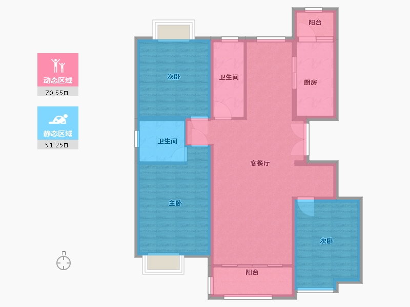 河北省-保定市-直隶新城-109.60-户型库-动静分区