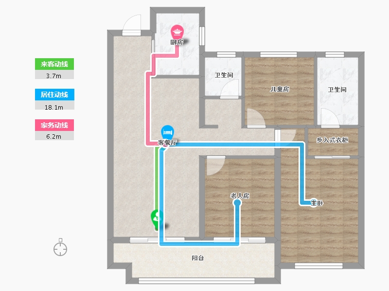 山东省-菏泽市-甲第壹号-96.00-户型库-动静线