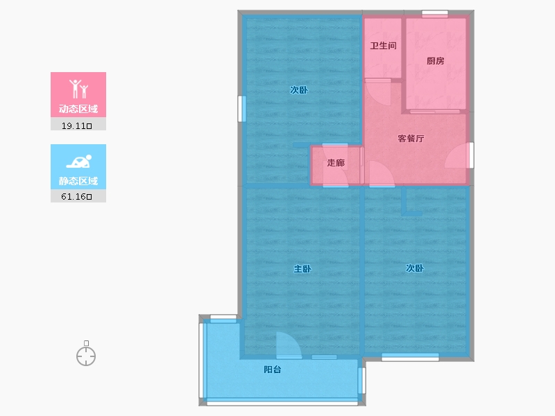 天津-天津市-敬重里-56.00-户型库-动静分区