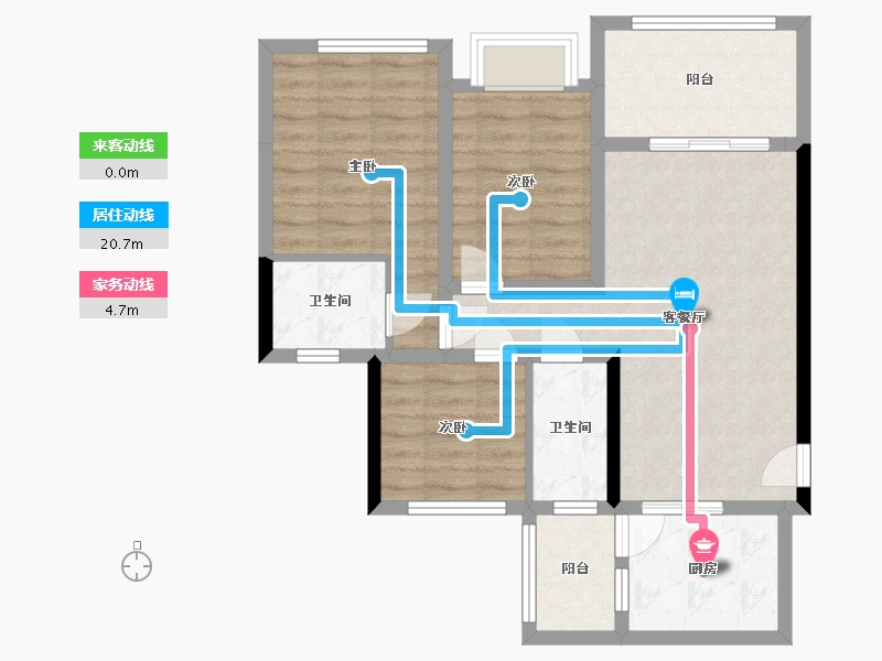 四川省-南充市-翡翠城-90.00-户型库-动静线