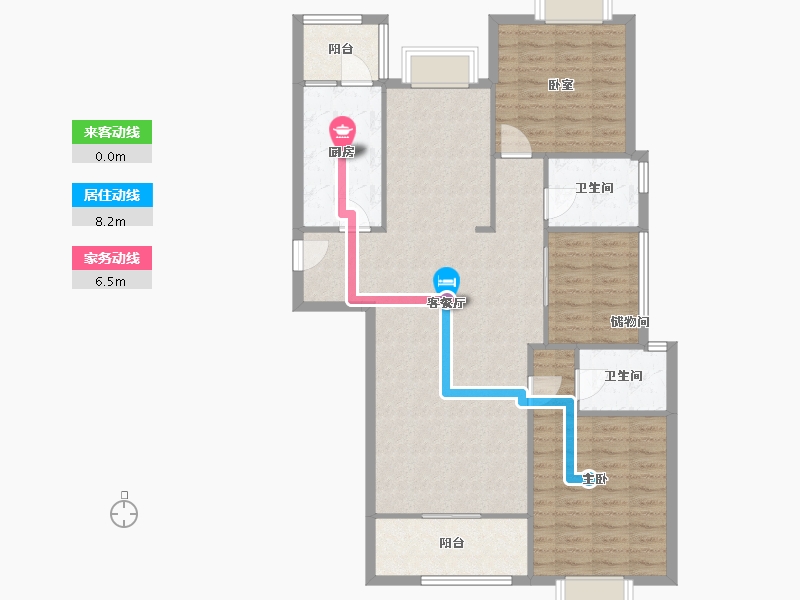 江苏省-苏州市-中航樾玺-108.00-户型库-动静线