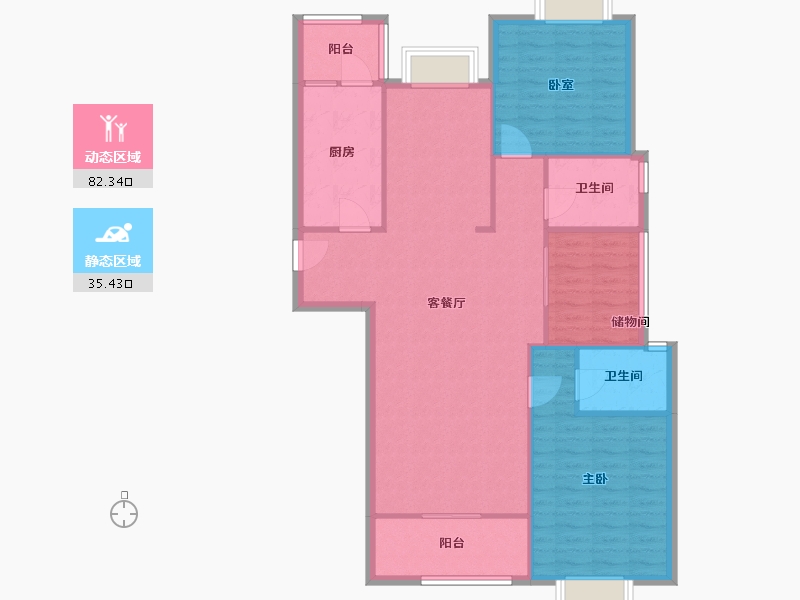 江苏省-苏州市-中航樾玺-108.00-户型库-动静分区