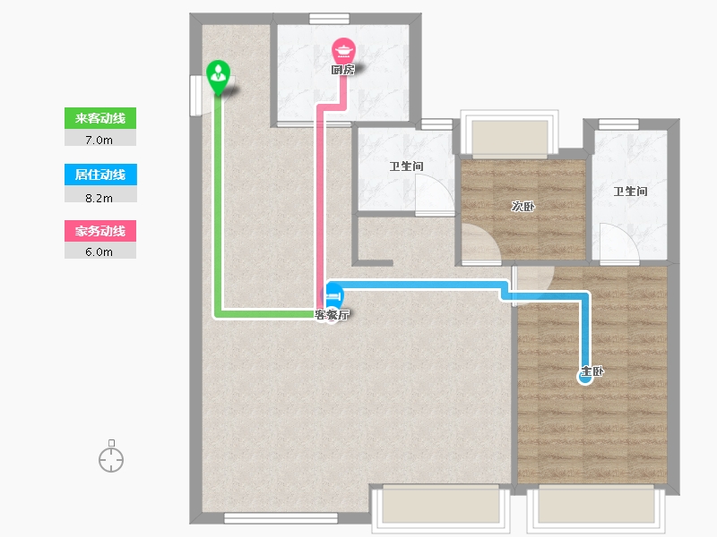 辽宁省-沈阳市-吾悦学府-86.40-户型库-动静线