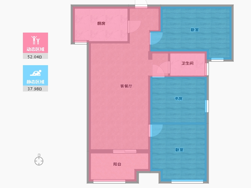 山东省-济南市-中海锦城-80.00-户型库-动静分区