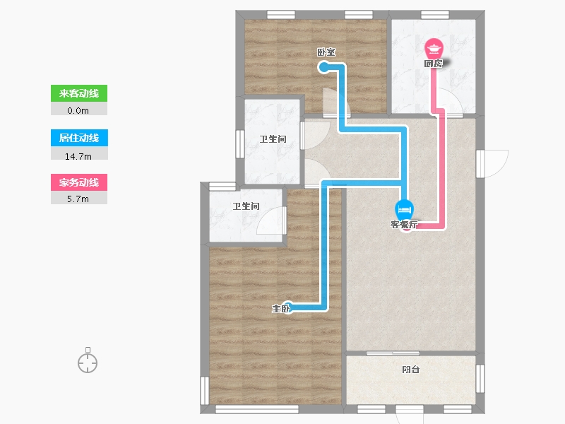 江苏省-苏州市-御花园-85.00-户型库-动静线