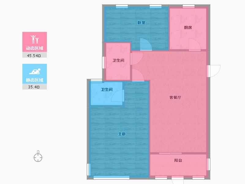 江苏省-苏州市-御花园-85.00-户型库-动静分区