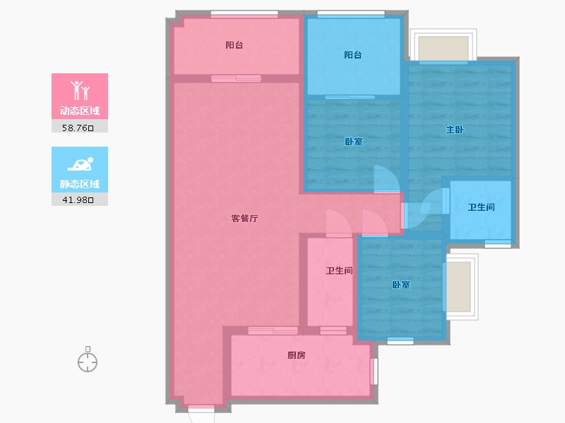 贵州省-毕节市-香榭豪庭-91.00-户型库-动静分区