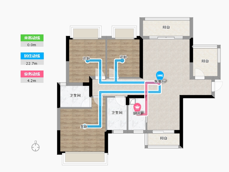 广西壮族自治区-柳州市-龙湖嘉园-88.00-户型库-动静线