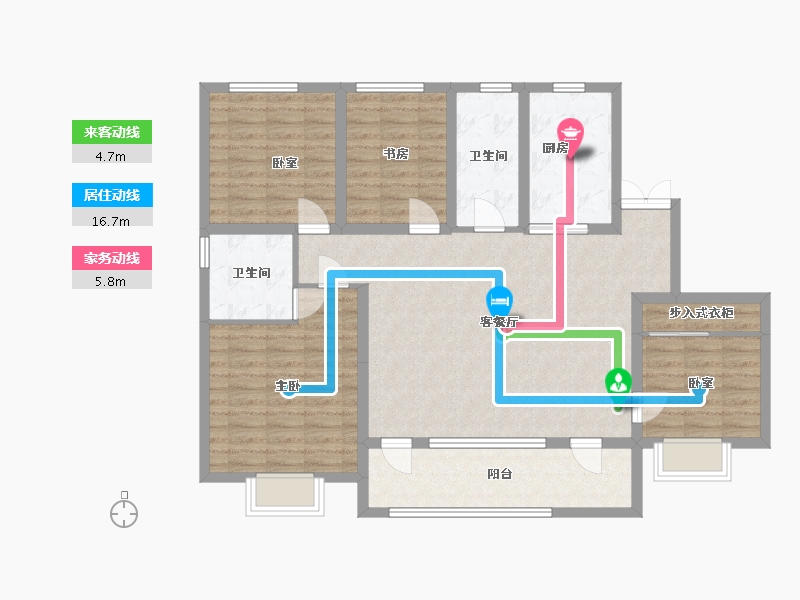 山东省-淄博市-黄金城-126.15-户型库-动静线