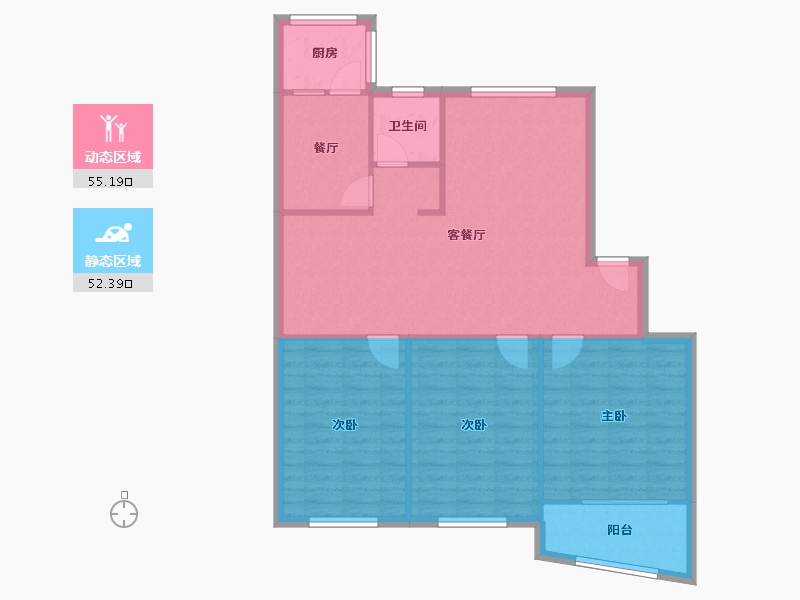 山东省-济宁市-长虹小区-94.40-户型库-动静分区