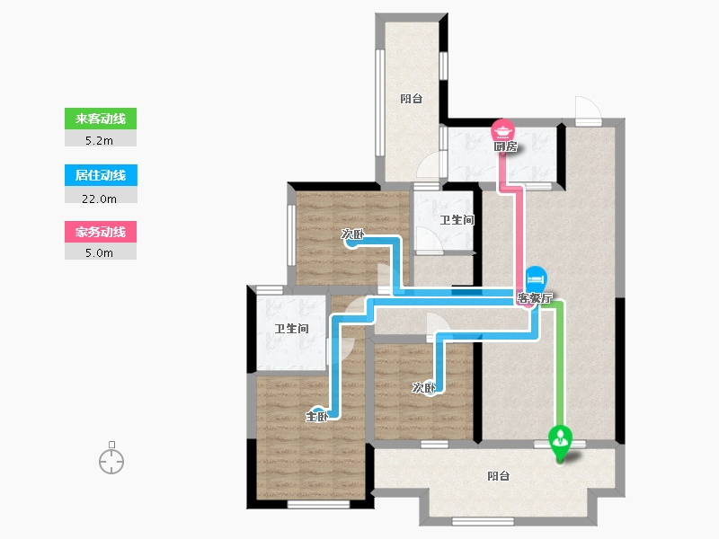 云南省-昭通市-红星红城-91.36-户型库-动静线