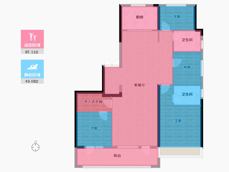 山东省-潍坊市-绿城蘭园-121.60-户型库-动静分区