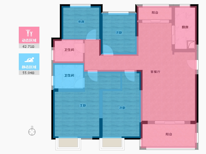 江西省-南昌市-桃欣澜苑-101.64-户型库-动静分区