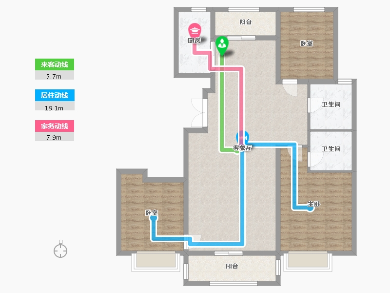 山东省-潍坊市-金东世纪城-118.27-户型库-动静线