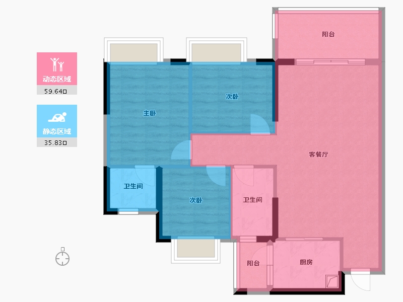 广东省-广州市-雅宝新城-80.00-户型库-动静分区