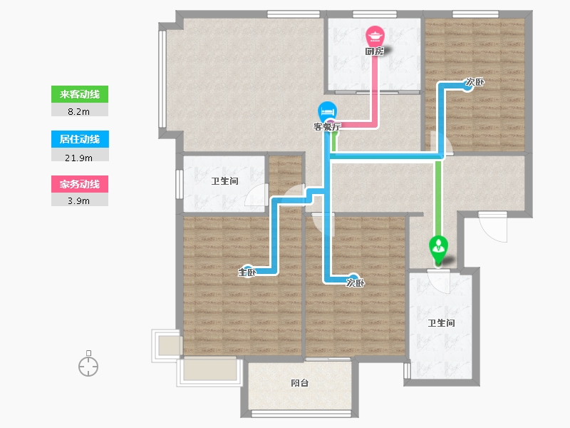 江苏省-常州市-国泰新都-134.92-户型库-动静线