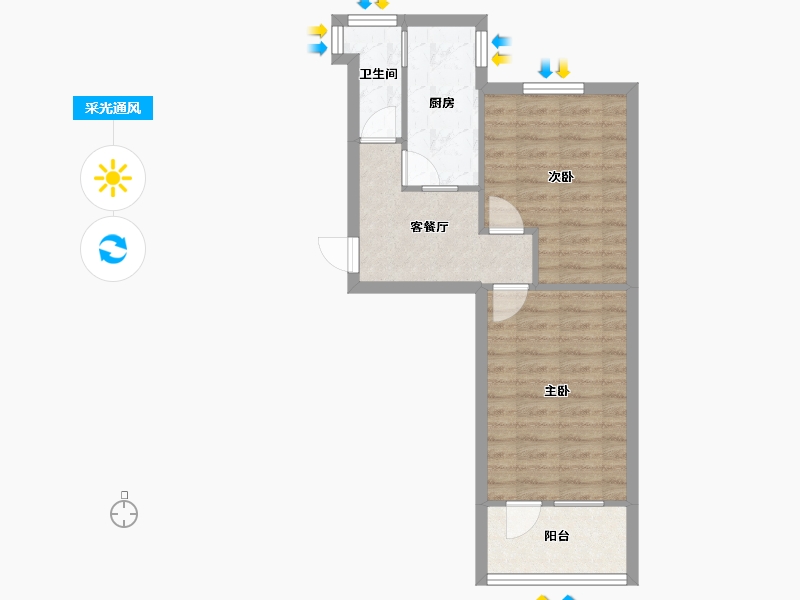 山东省-济南市-济南百货站宿舍-40.00-户型库-采光通风