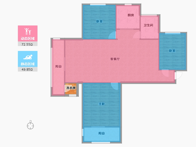 安徽省-阜阳市-丽丰一品-A区-108.00-户型库-动静分区