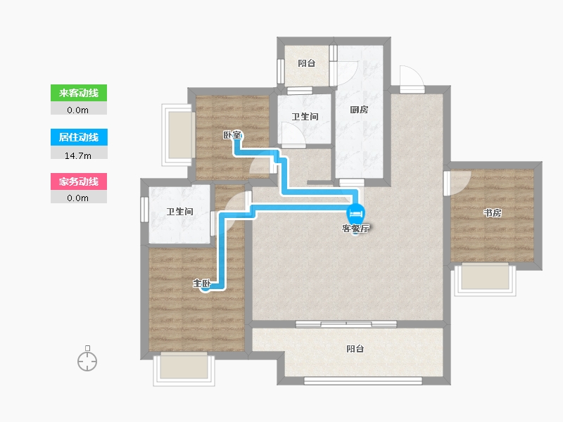 重庆-重庆市-中交中央公园睿颂-88.00-户型库-动静线