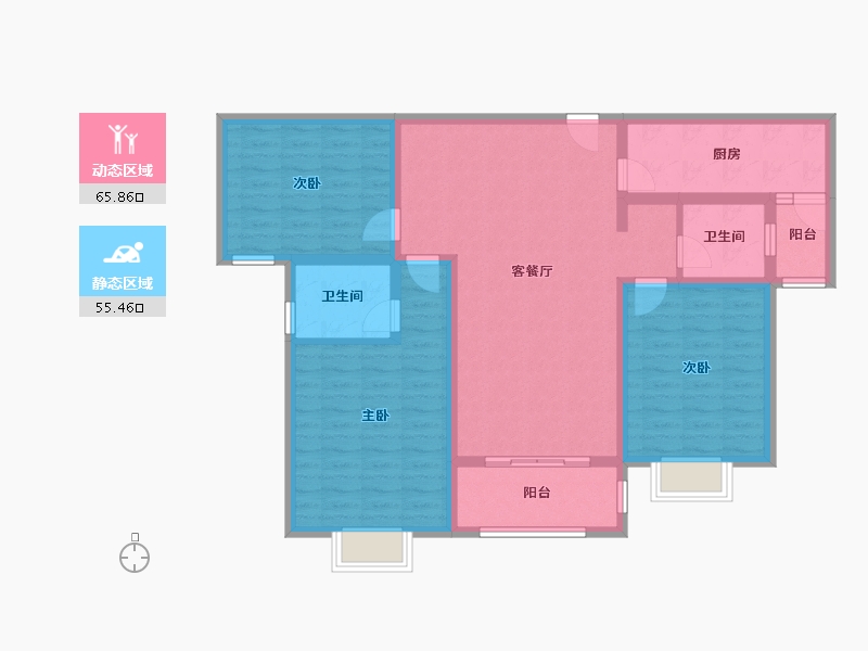 河南省-开封市-幸福里-108.35-户型库-动静分区